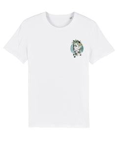 T-Shirt tillwellmillustration "Oliva" -Weiß-Klein